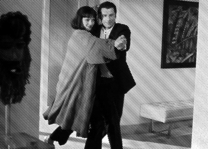 Couple Dancing in Black and White