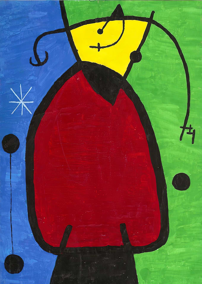 Abstract Figure Painting joan miro