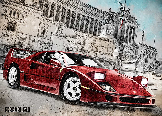 Ferrari F40 in Rome