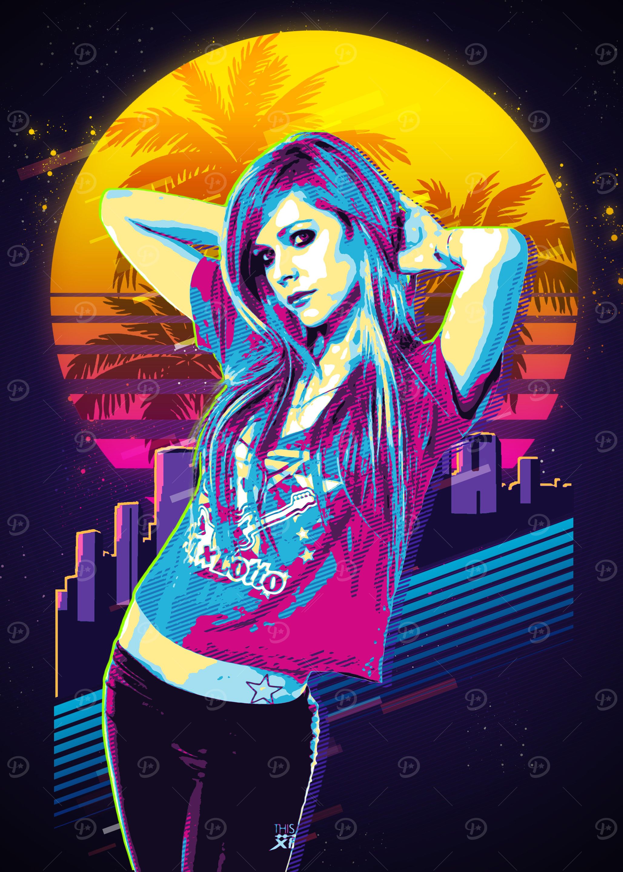 Avril Lavigne Retro Art