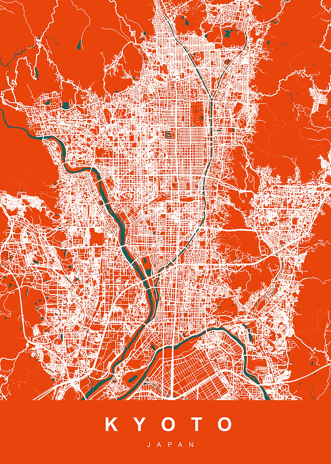 Kyoto City Map Japan