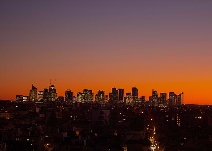 Paris Skyline Sunset