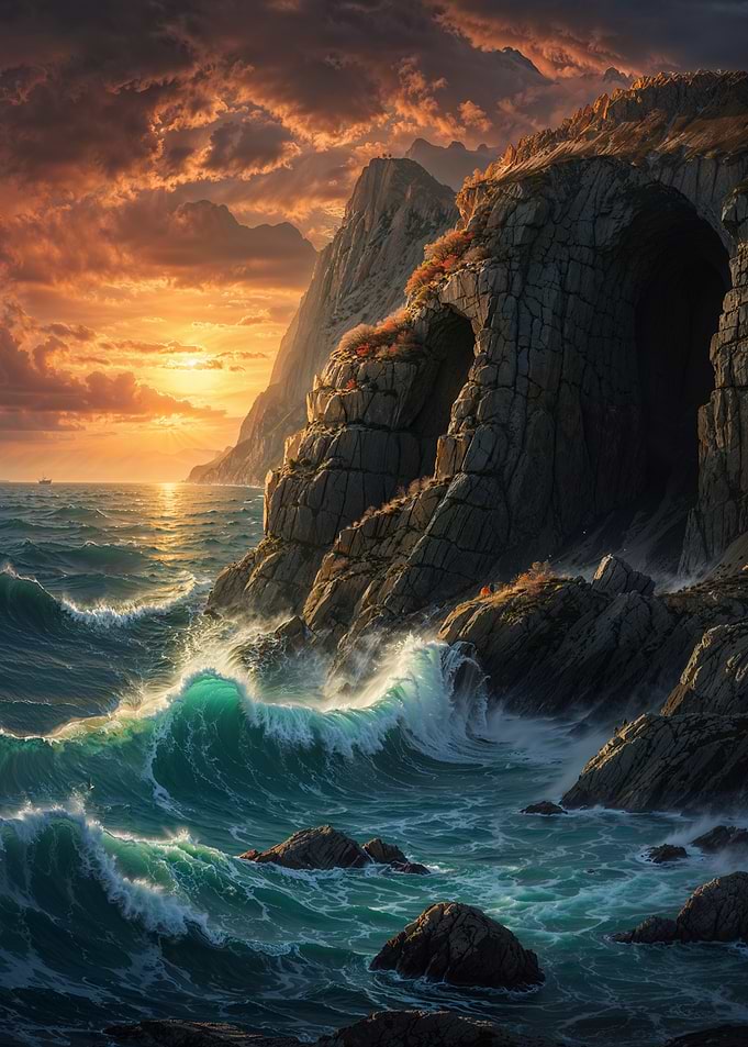Sunset Cliffs and Waves