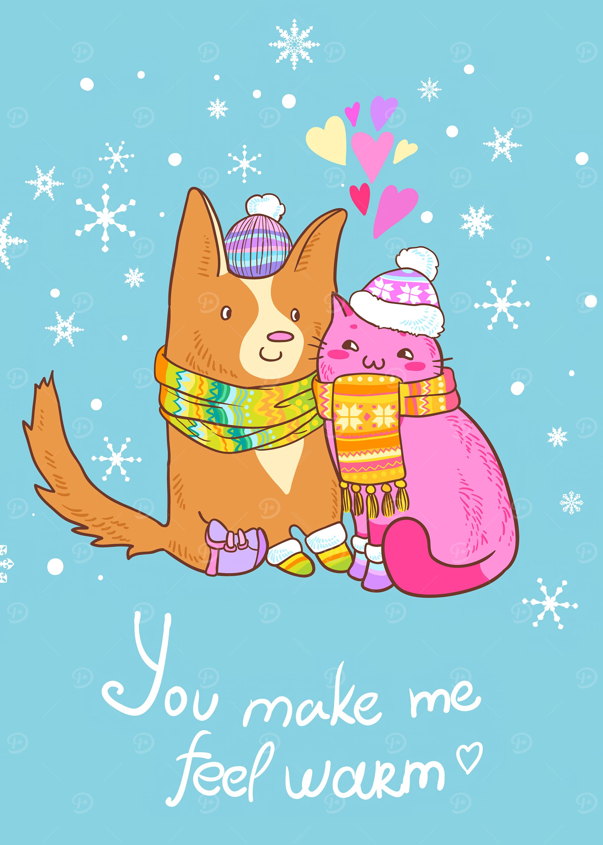 Animal Winter Love