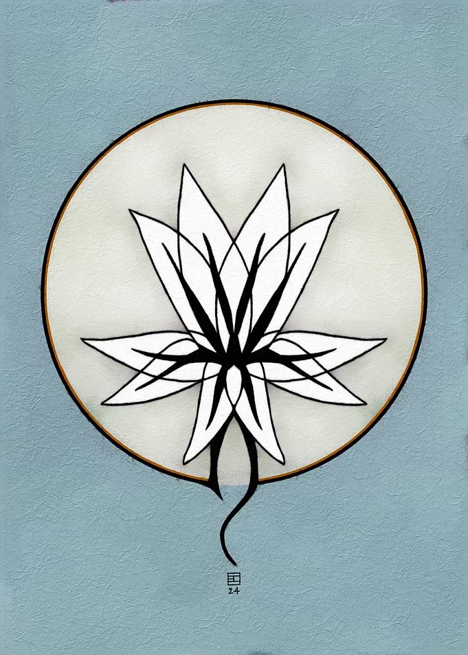 Lotus Flower Minimalist Art
