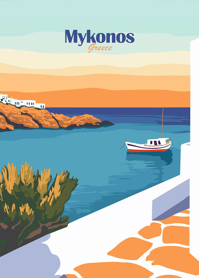 Mykonos Greece Poster