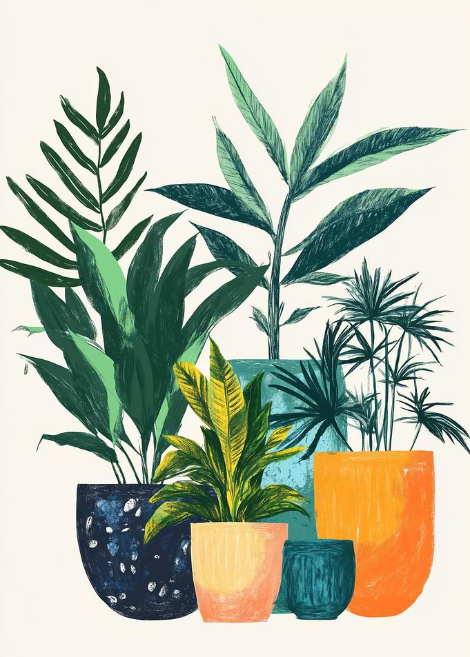 Tropical Plants in Pots