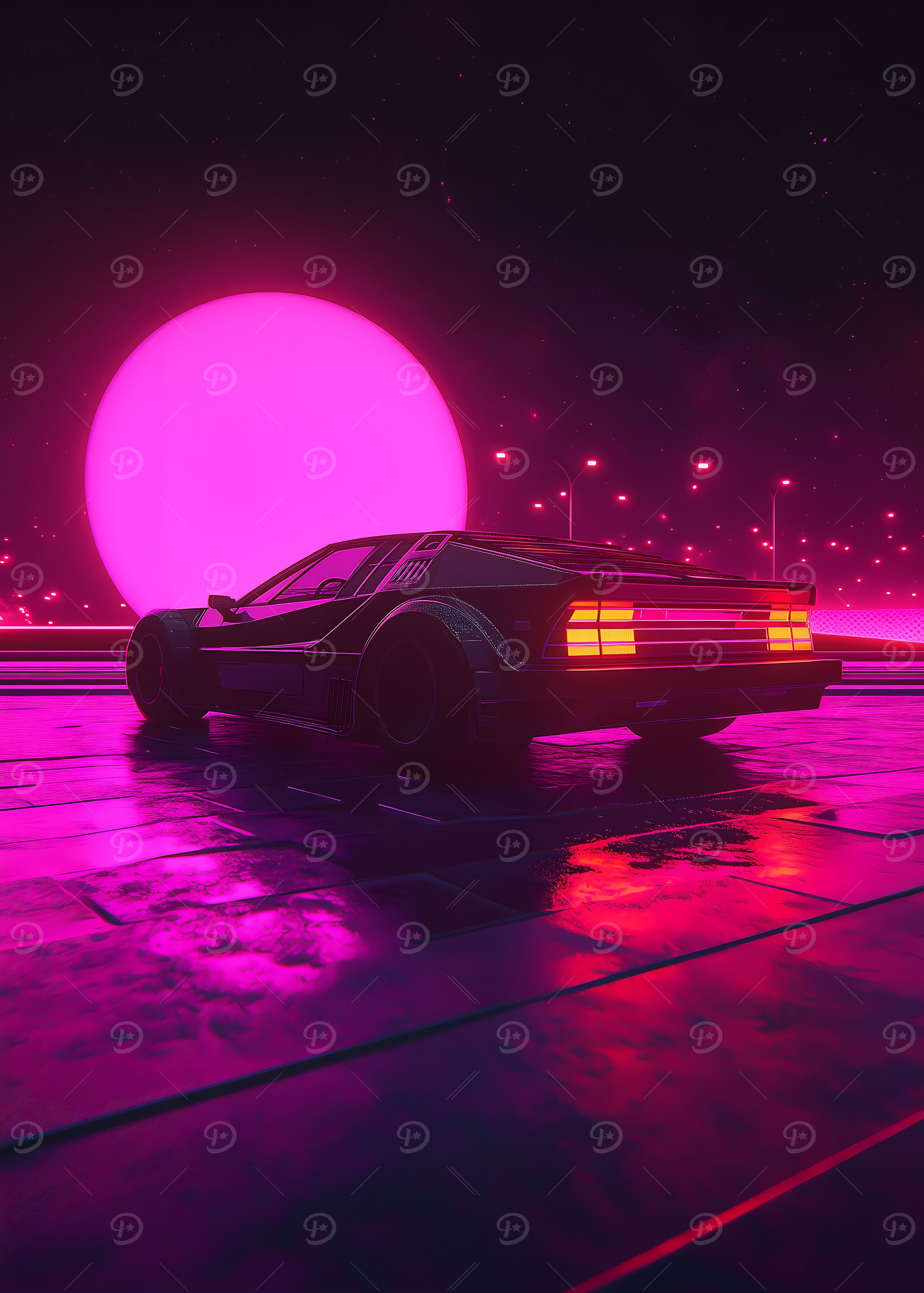 Retro Futuristic Car