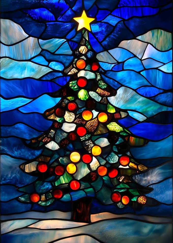 Stained Glass Christmas Tree