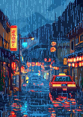 Rainy Night in Japan