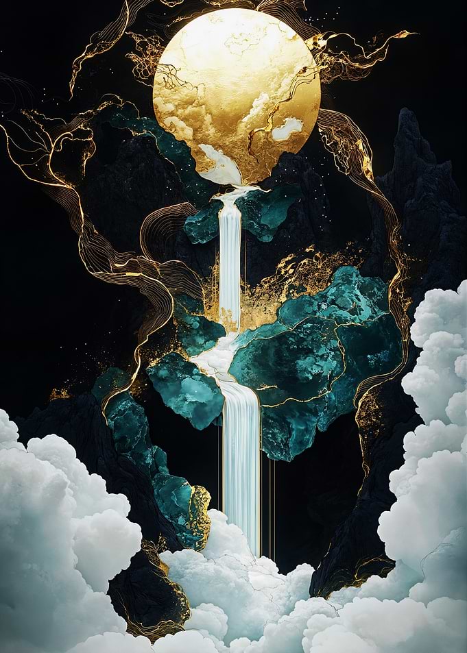 Kintsugi Golden Waterfall Dream