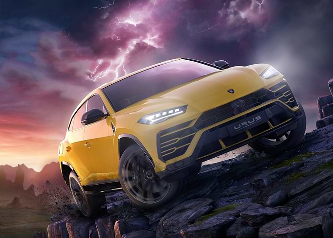 Yellow Lamborghini Urus