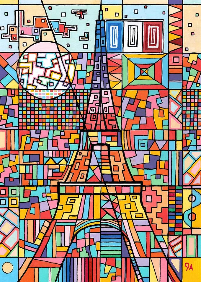 Eiffel Tower Abstract Art
