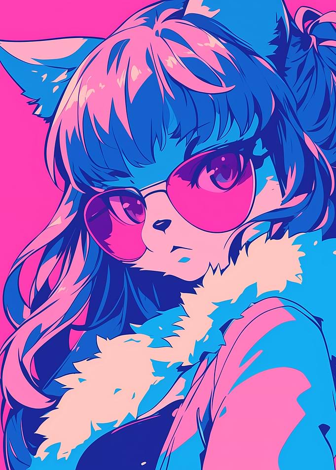 Anime Girl with Sunglasses