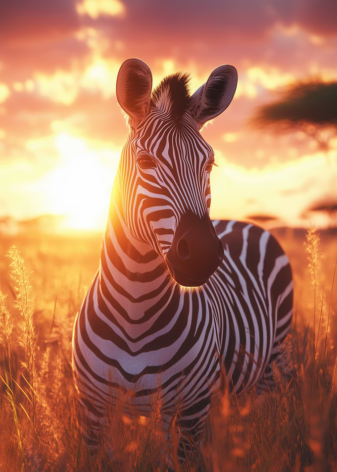 Zebra Sunset Harmony