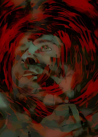 Abstract Portrait in Red