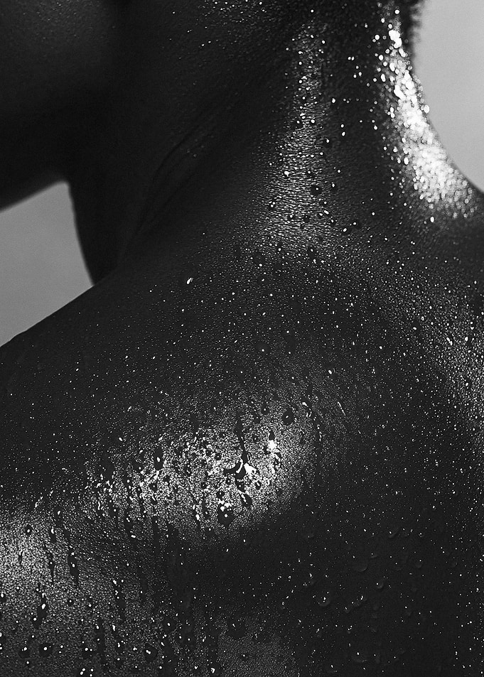 Water Droplets on Skin
