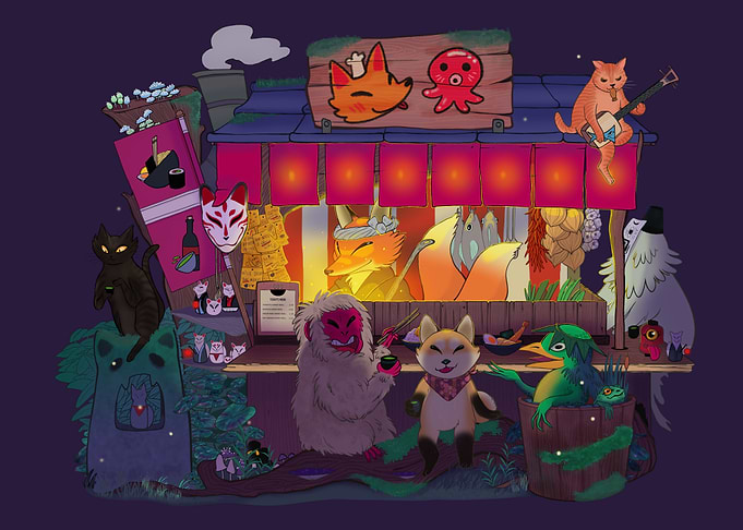 Yatai in the woods