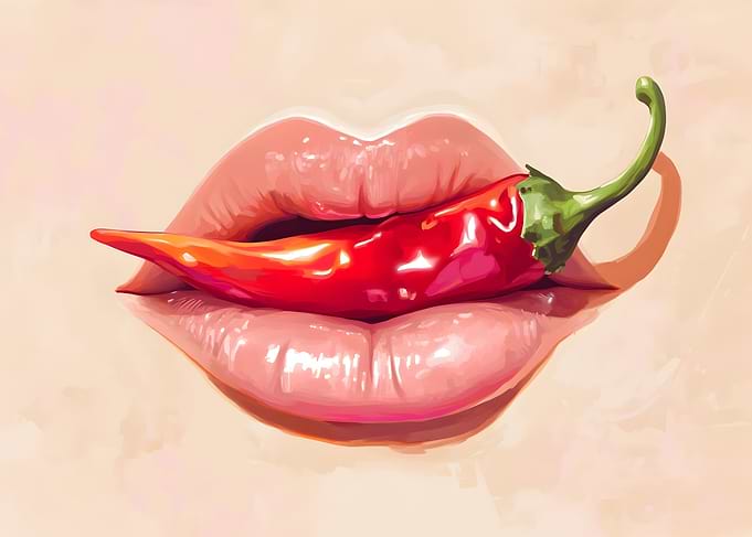 Red Chili Pepper Lips