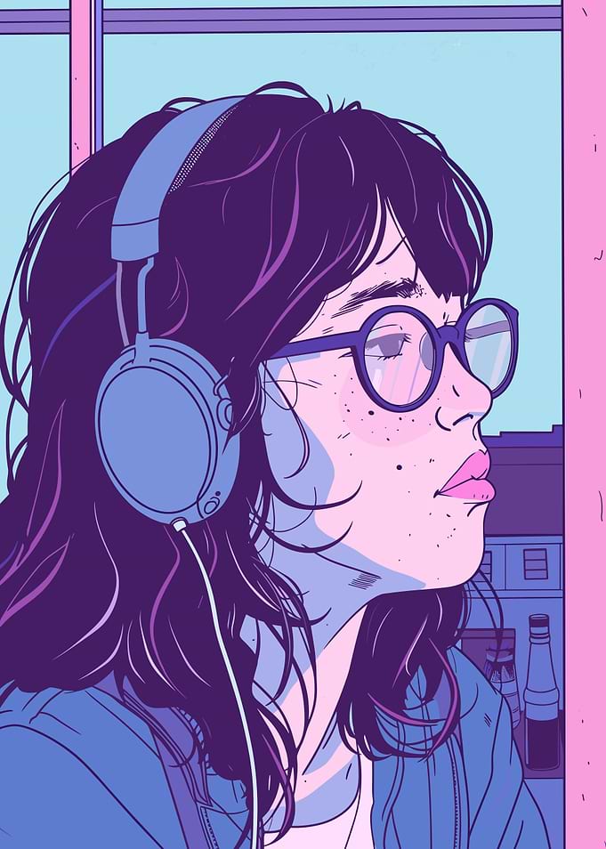 Girl with Headphones