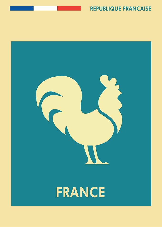 French Rooster Poster