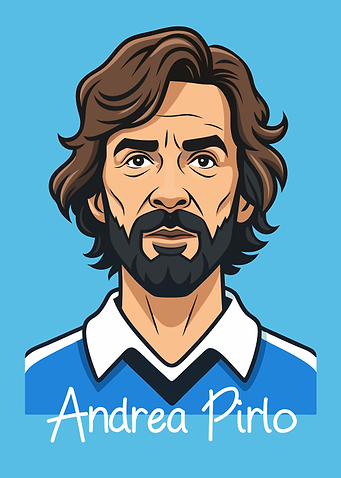 Andrea Pirlo Cartoon Portrait