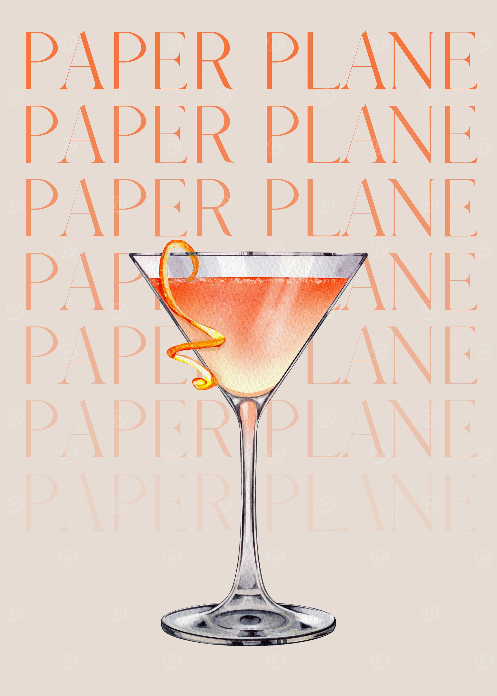 Paper Plane Cocktail Art
