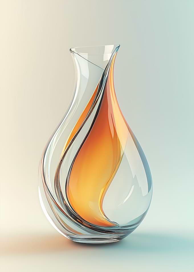Abstract Glass Vase