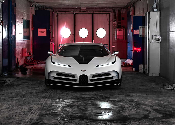 White Bugatti Supercar