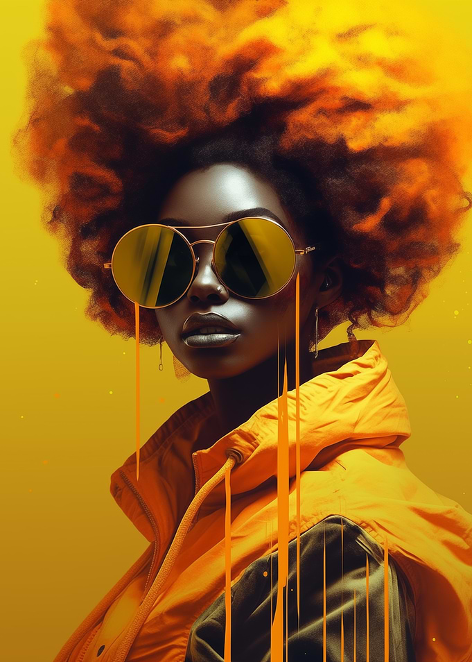 Woman in Yellow with Sunglasses