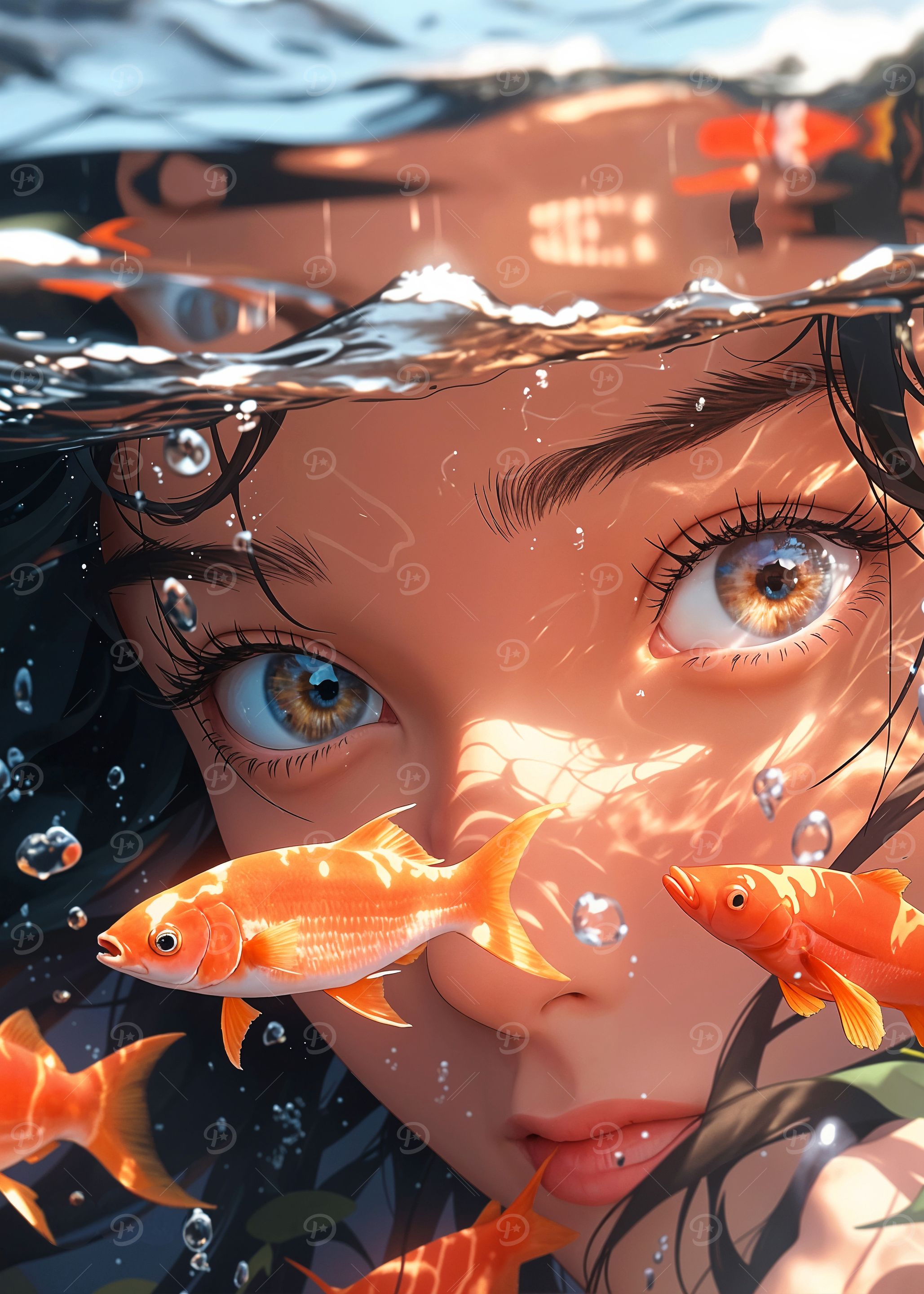 Anime Girl Underwater