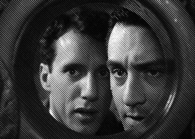 Halftone Portrait Duo