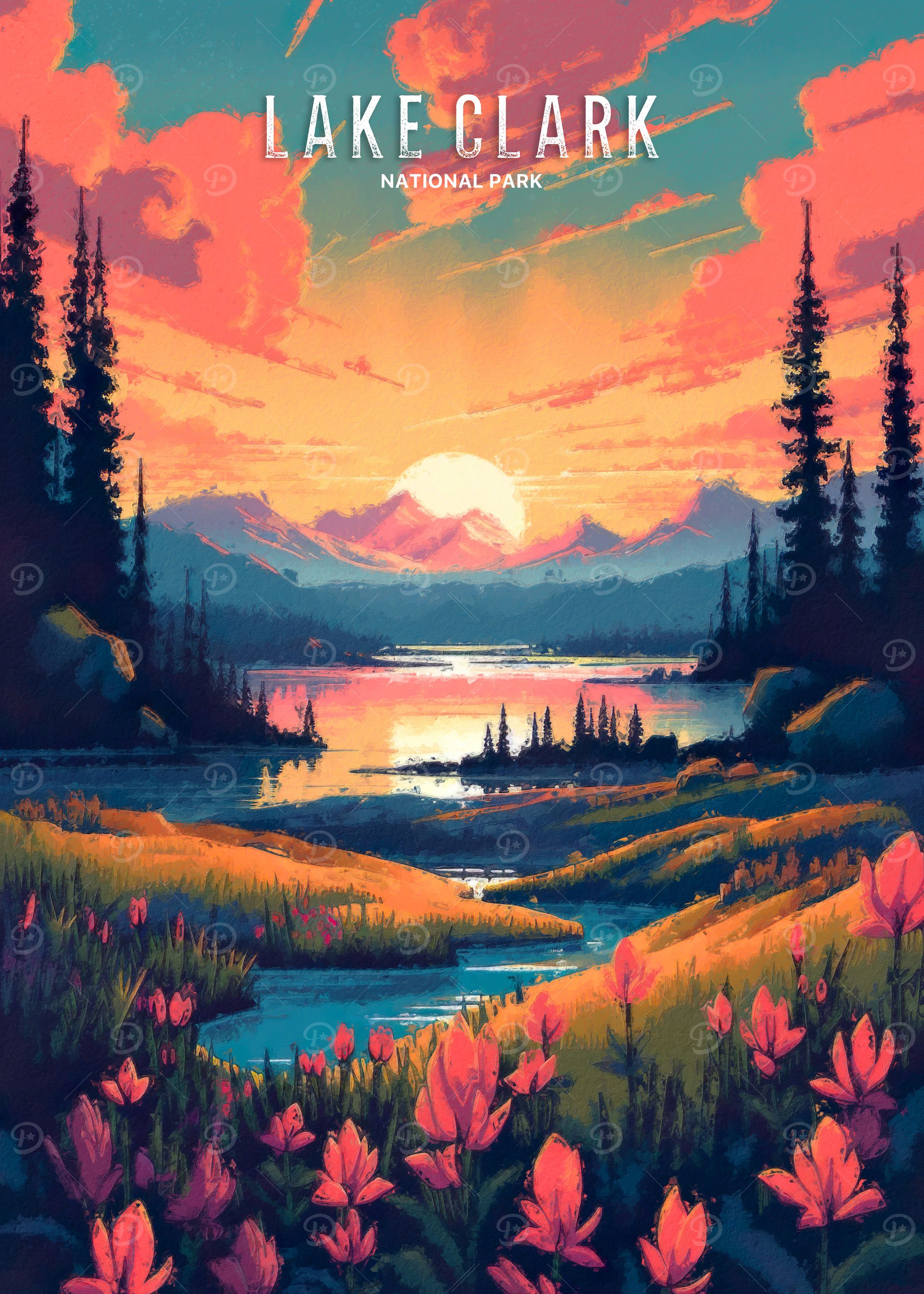 Lake Clark National Park Sunset