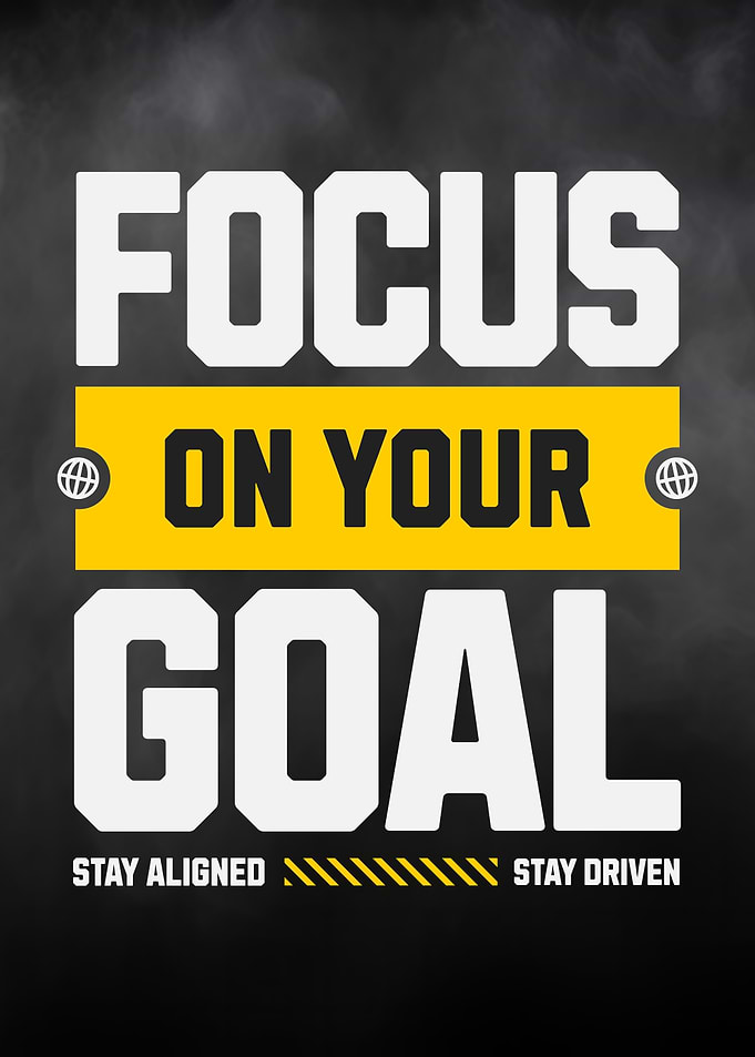 Focus On Your Goal Hustler Hustling Gym Motivation poster