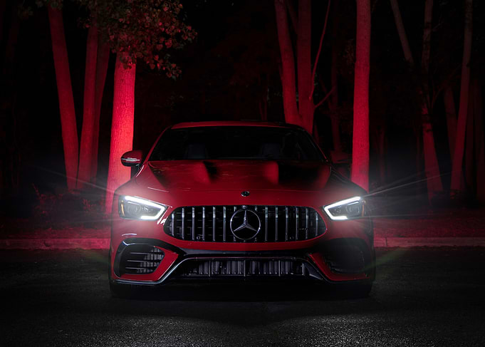 Red Mercedes-Benz Coupe