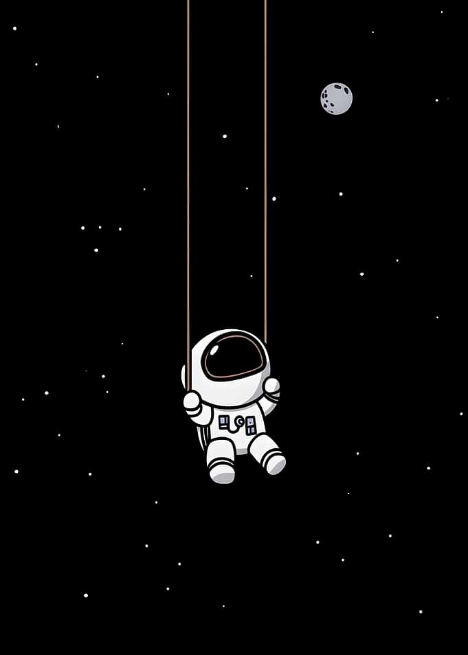 Astronaut on a Swing