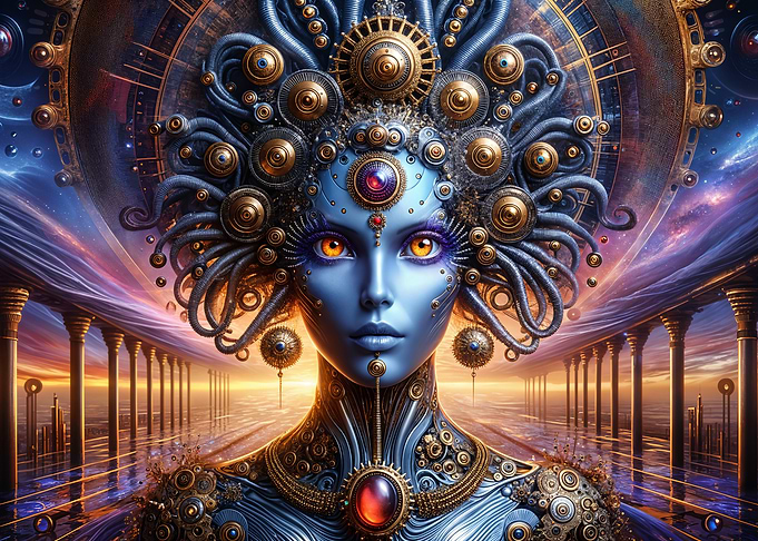 Cosmic Vision of a Futuristic Being