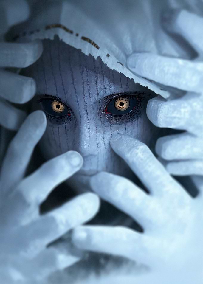 Ghostly Figure with Hands