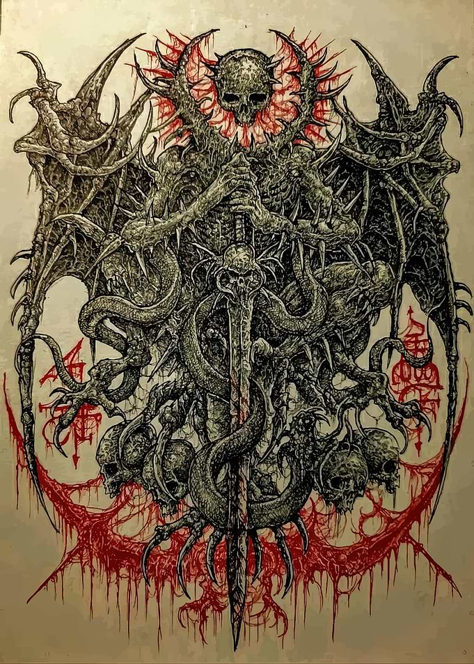 Demonic Figure with Sword