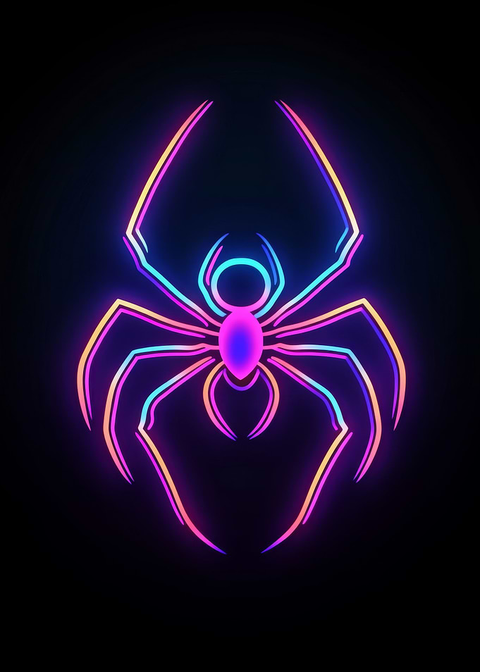 Neon Spider Icon