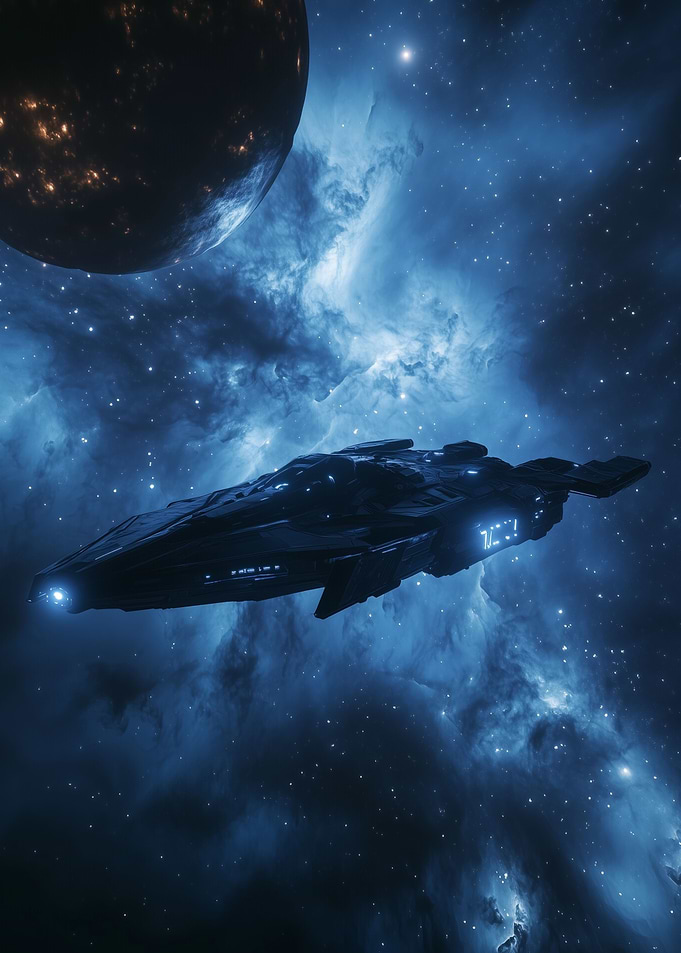 Spaceship in Nebula