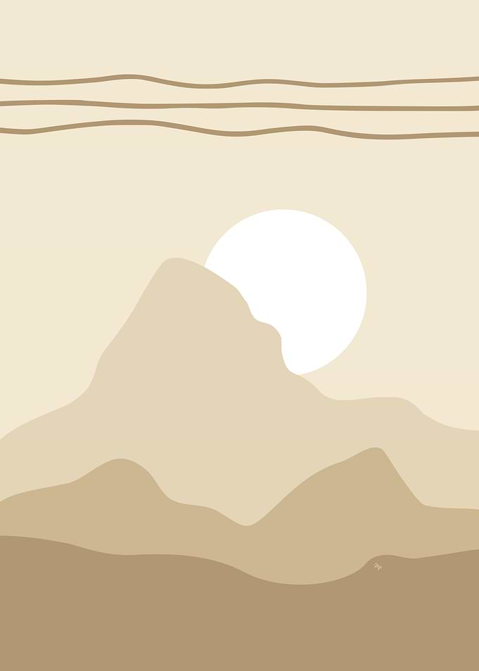 Minimalist Mountain Landscape