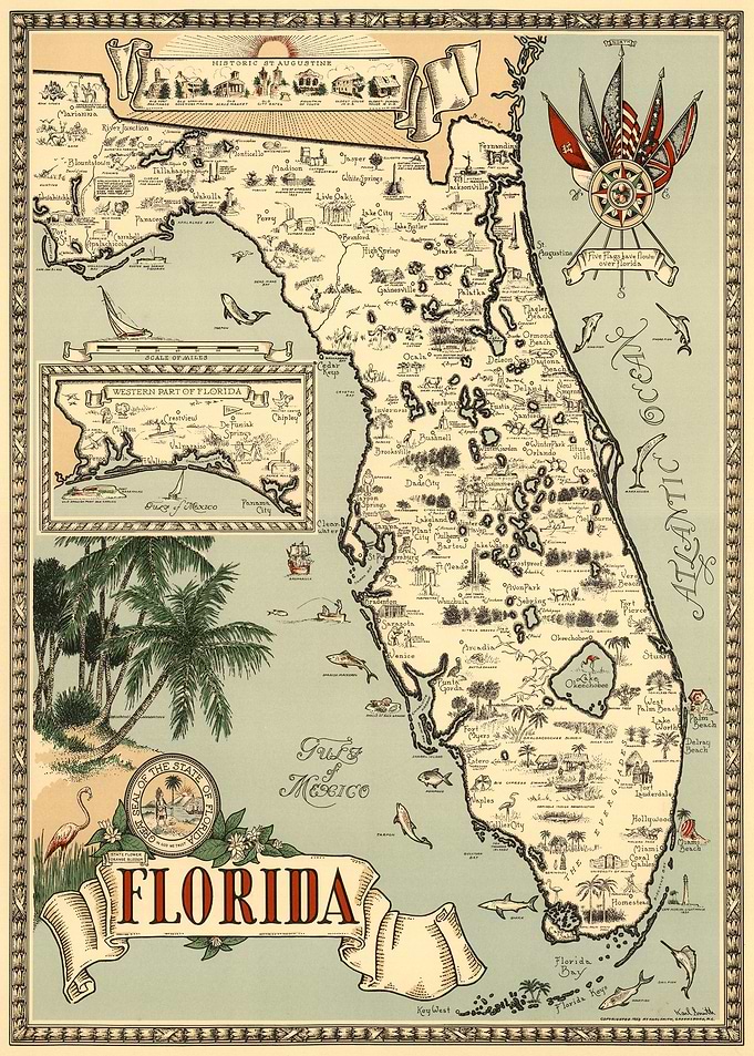 Vintage Florida Map