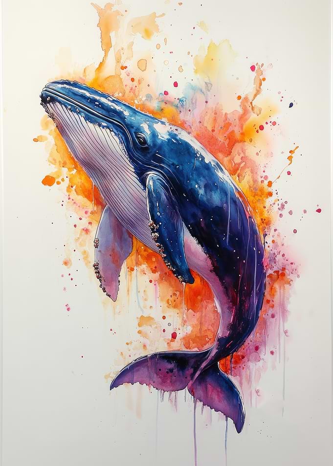 Watercolor Whale