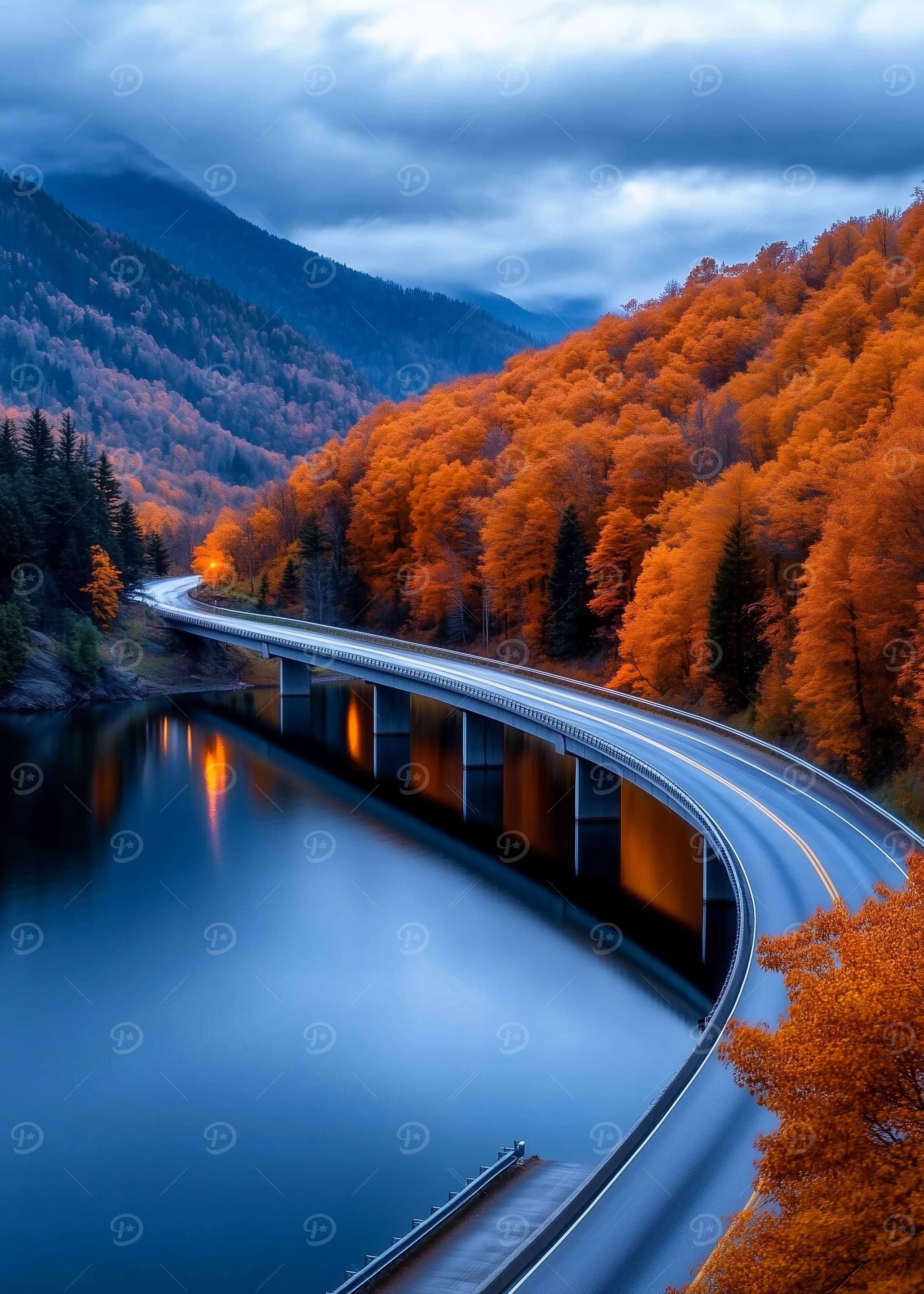 Autumn Road Bridge