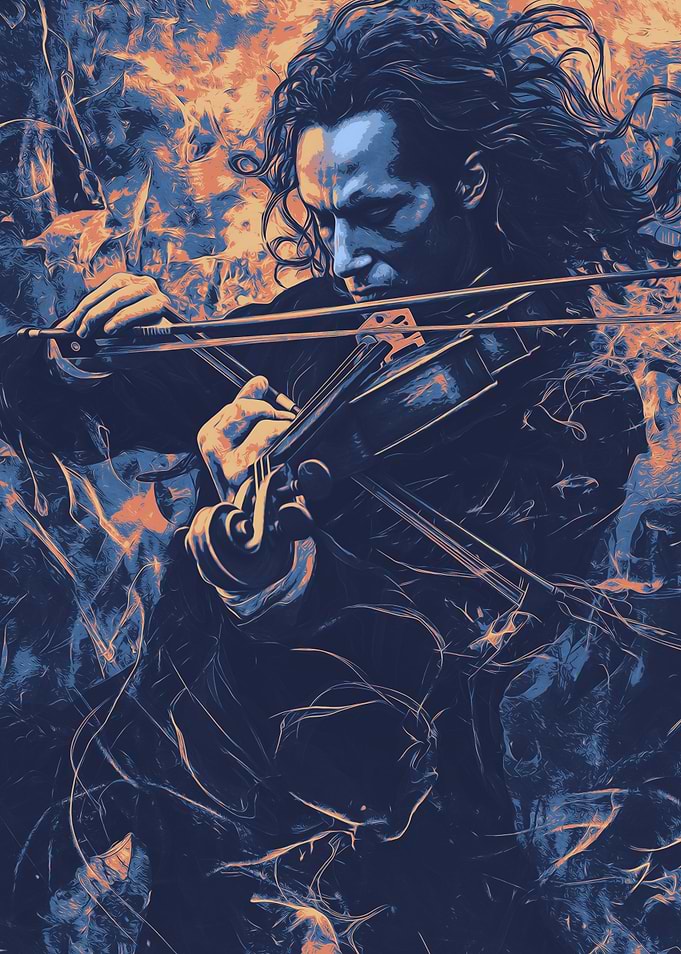 Violinist in Blue