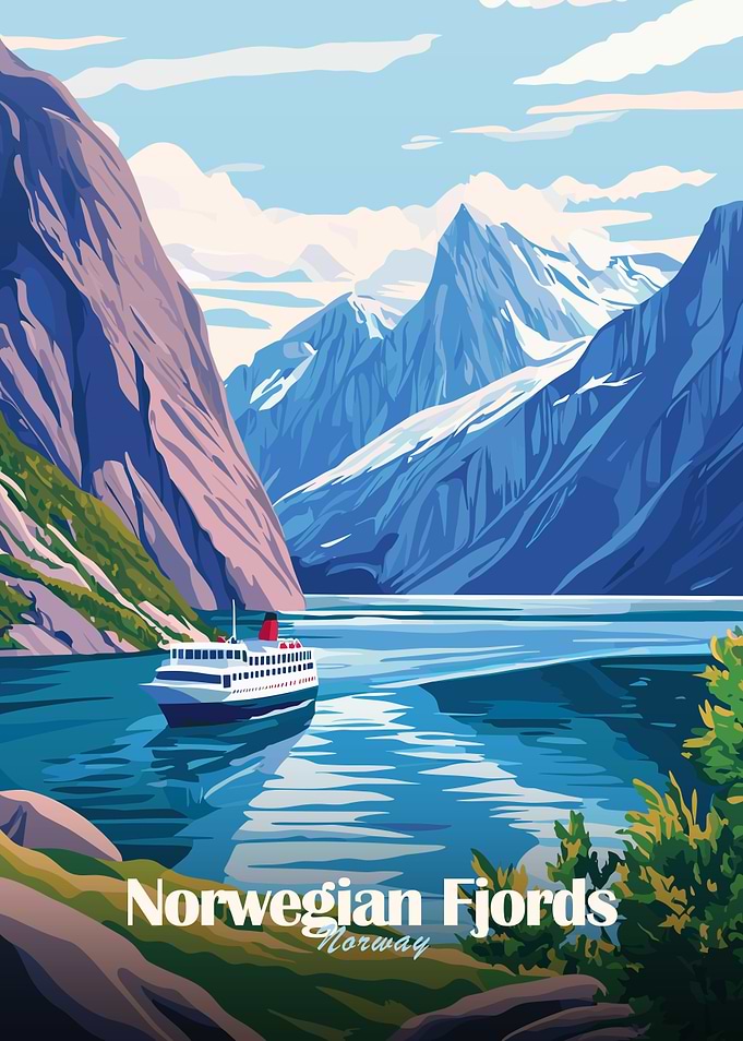 Norwegian Fjords Poster