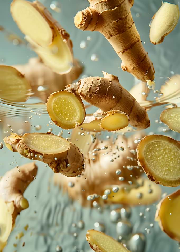 Ginger Slices in Water