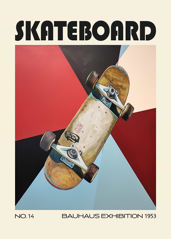 Skateboard Bauhaus Mid Century