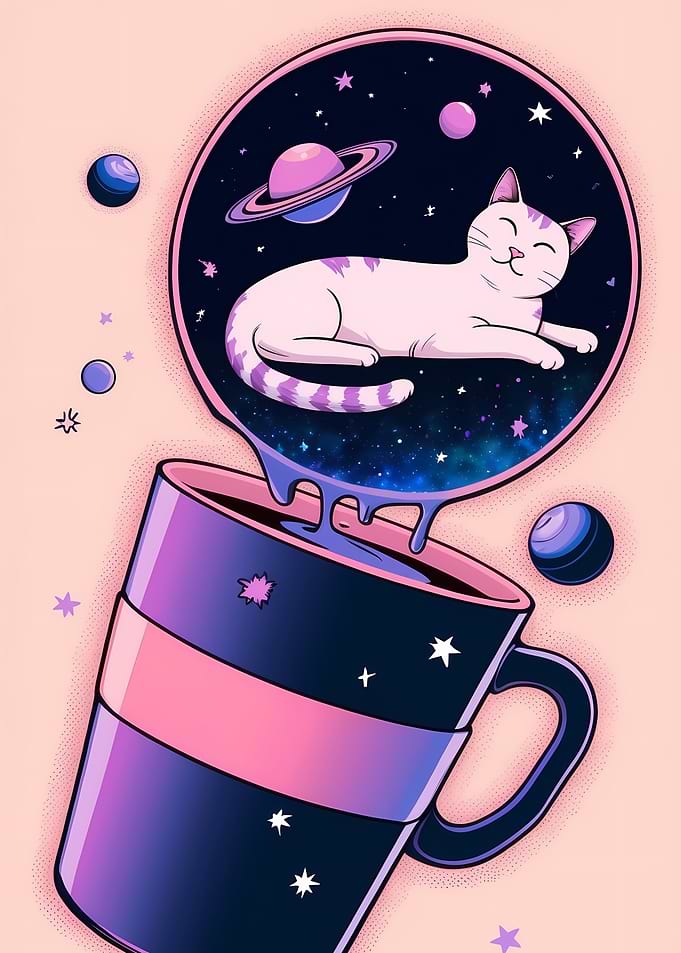 Cat In Space Bubble Mug